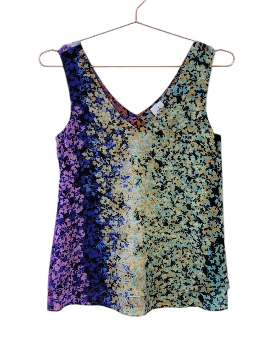 Cabi Multicolor Merry Go Round Wraparound Tank Blouse Size Xs #5538